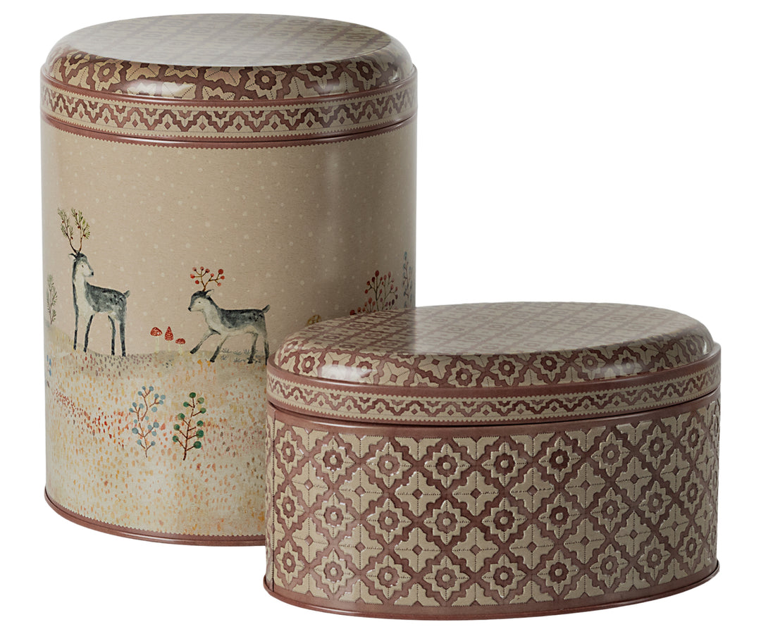 Maileg Metal Box, Winter Wonderland - 2 Piece Set image 0