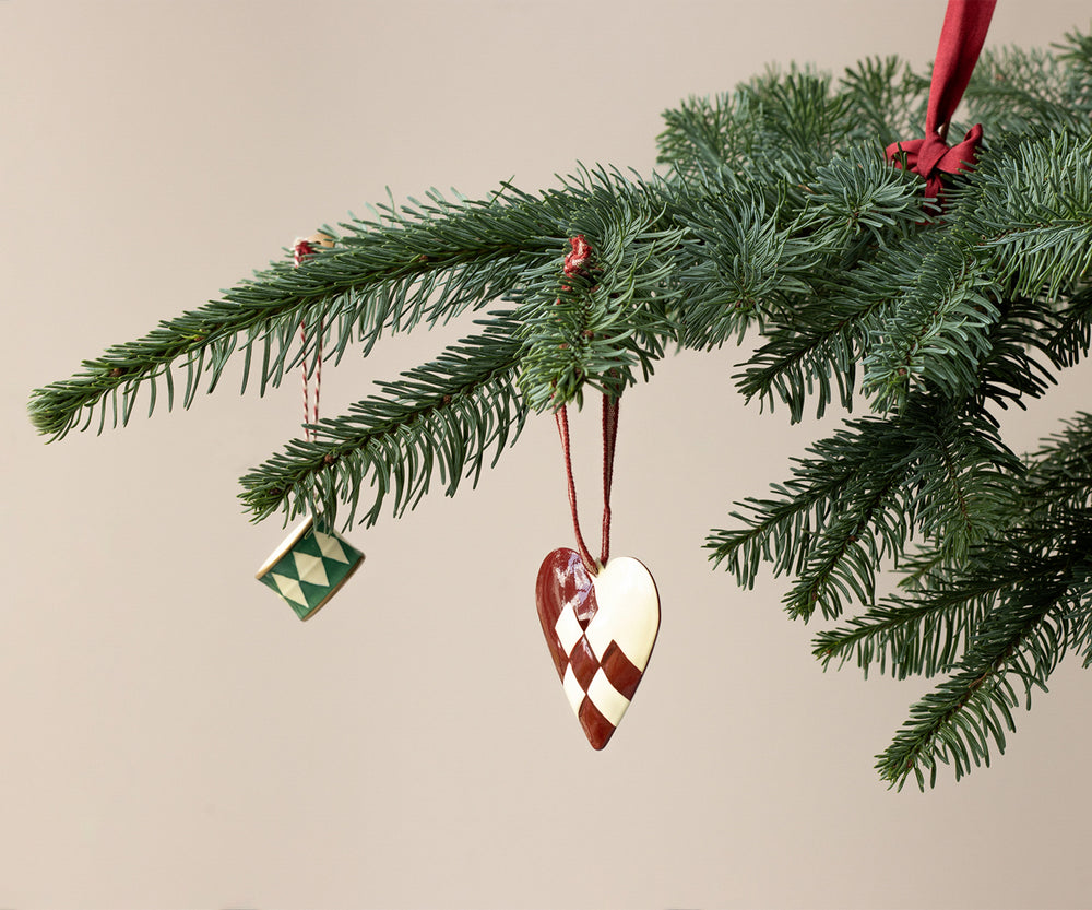 Maileg Metal Ornament, Large Heart - Red image 1
