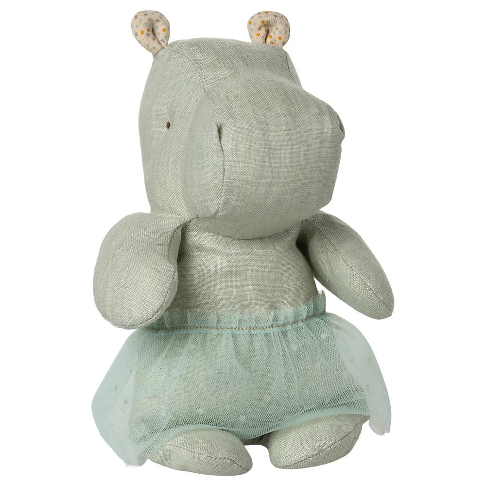 Maileg Safari Friends, Hippo w. Skirt, Small - Mint image 1