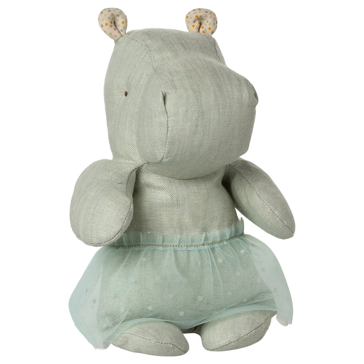 Maileg Safari Friends, Hippo w. Skirt, Small - Mint image 1