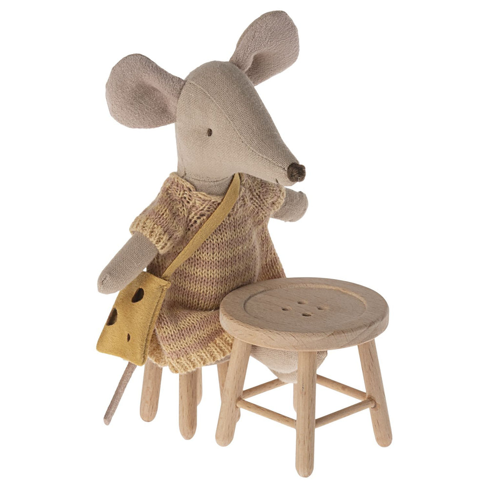 Maileg Table & Stool Set, Mouse image 1