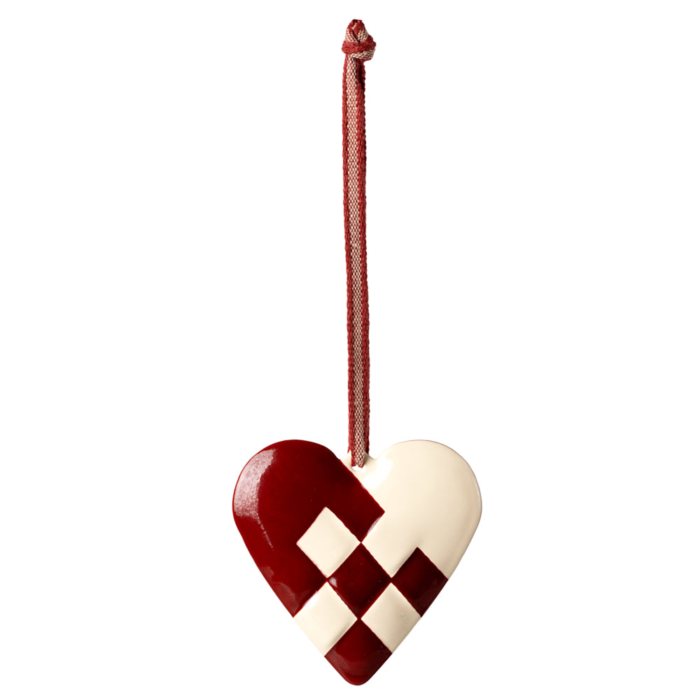 Maileg Metal Ornament, Large Heart - Red image 0