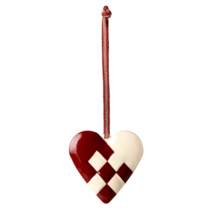 Maileg Metal Ornament, Large Heart - Red image 0