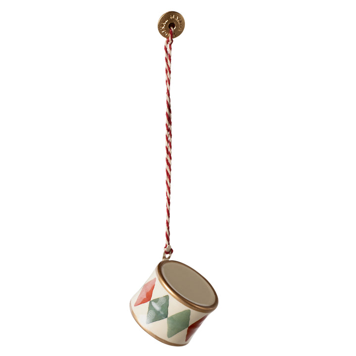 Maileg Metal Ornament, Small Drum - Classic Green image 0