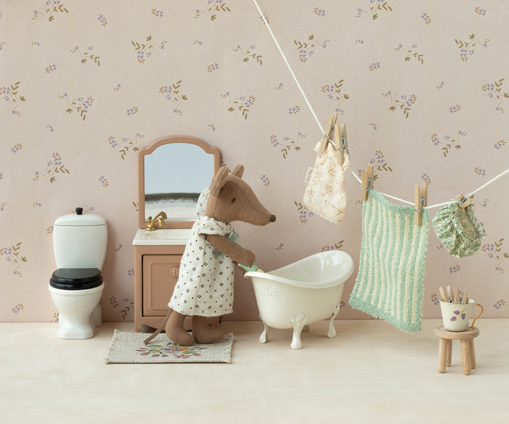 Maileg Sink Dresser, Mouse - Dark Powder