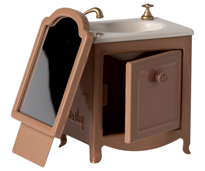 Maileg Sink Dresser, Mouse - Dark Powder