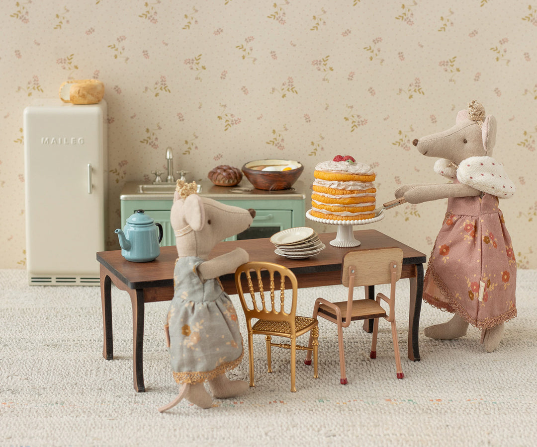 Maileg Long dining table, Mouse