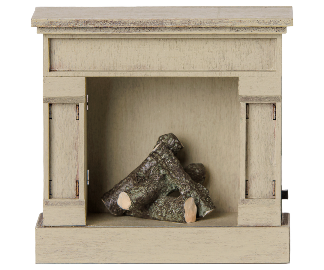 Maileg Fireplace, Mouse - Off white