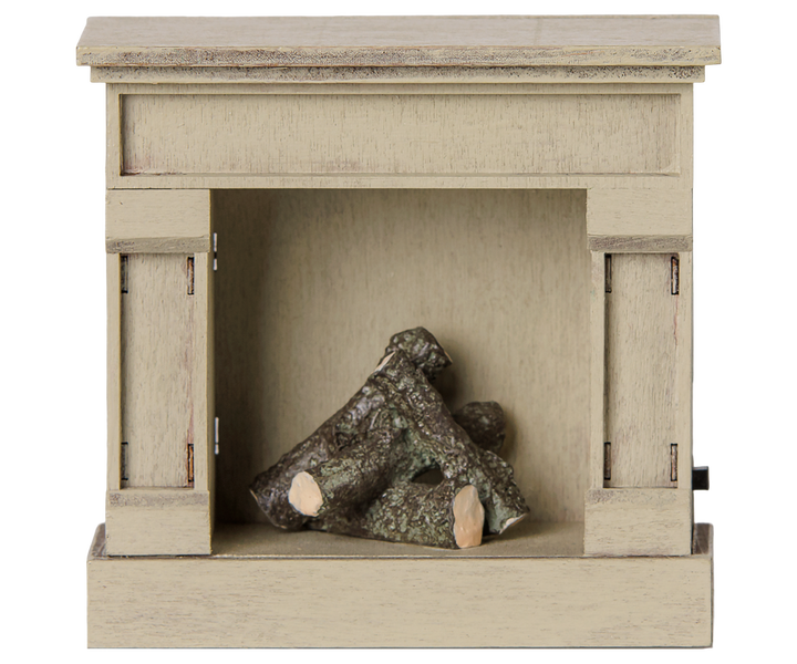 Maileg Fireplace, Mouse - Off white