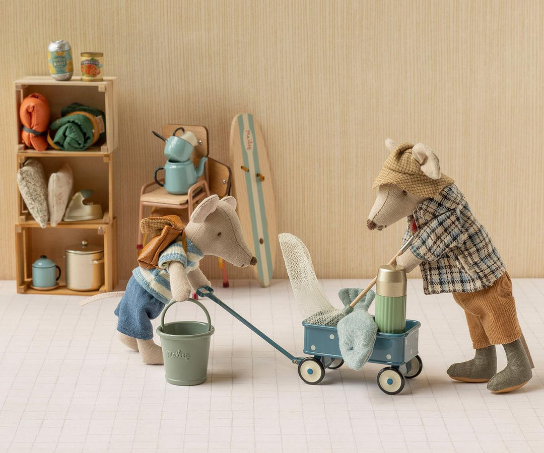Maileg Wagon, Mouse - Blue