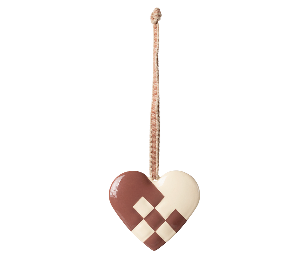 Maileg Metal Ornament, Small Heart - Light Purple
