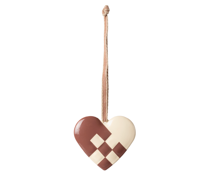 Maileg Metal Ornament, Small Heart - Light Purple