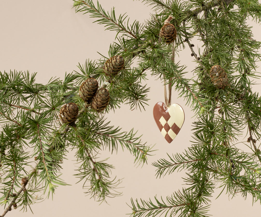 Maileg Metal Ornament, Small Heart - Light Purple