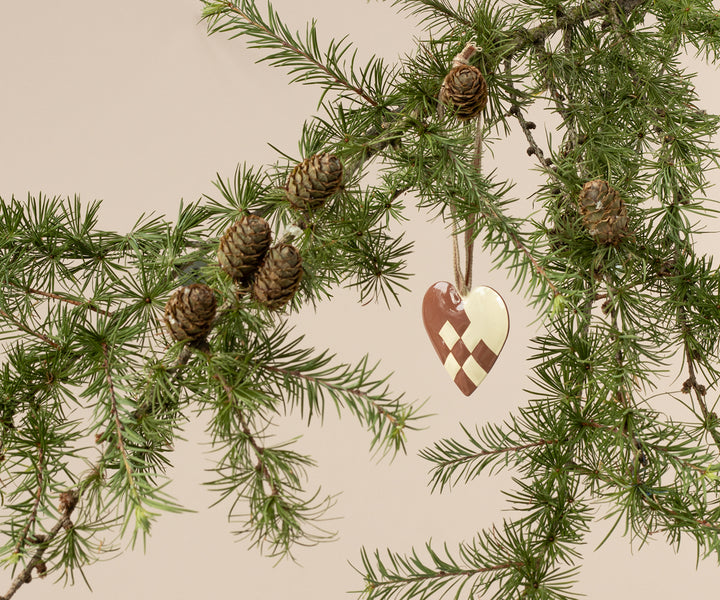 Maileg Metal Ornament, Small Heart - Light Purple