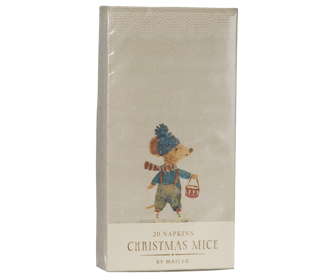 Maileg Napkin, Small - Christmas mice