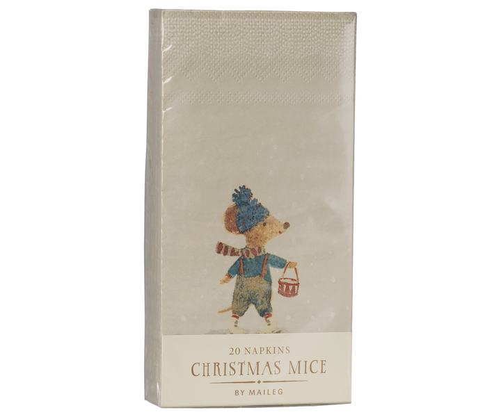 Maileg Napkin, Small - Christmas mice