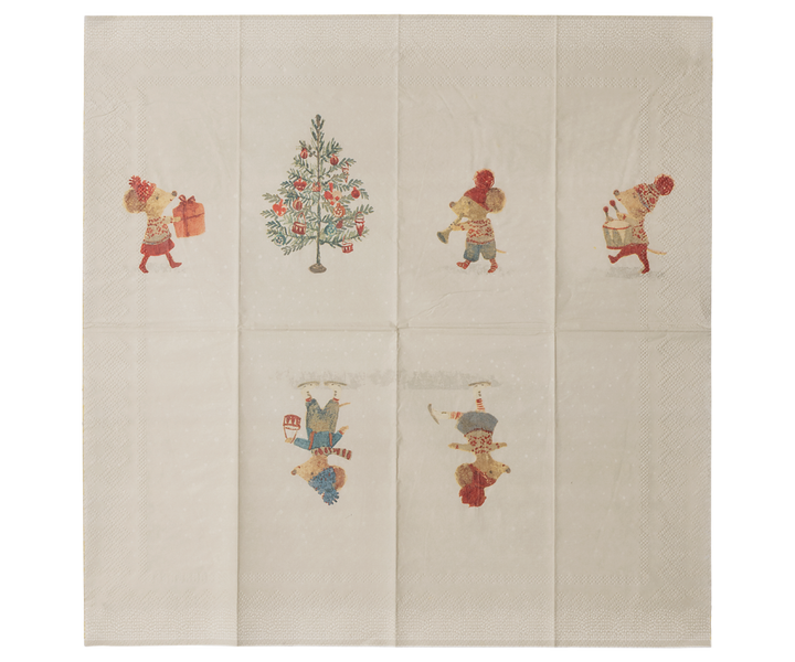 Maileg Napkin, Small - Christmas mice