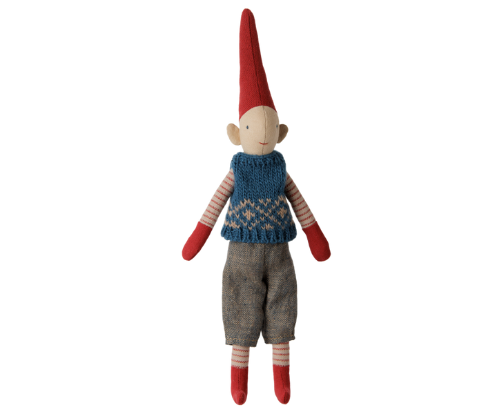 Maileg Pixy Size 1 - Boy - Blue Knitted Vest