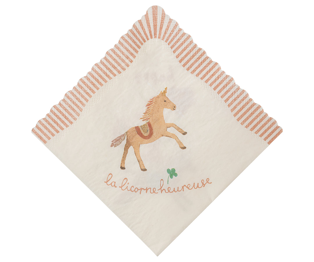 Maileg Napkin, Happy birthday - Unicorn