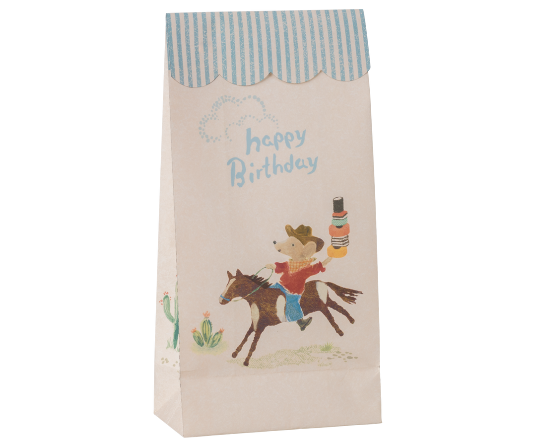 Maileg Goodie bag - Happy birthday - Cowboy (12 pcs)