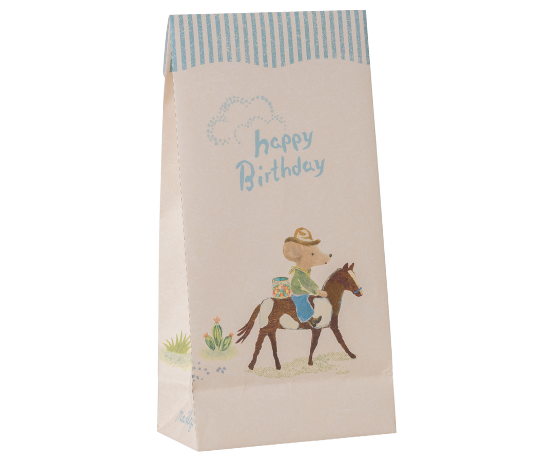 Maileg Goodie bag - Happy birthday - Cowboy (12 pcs)