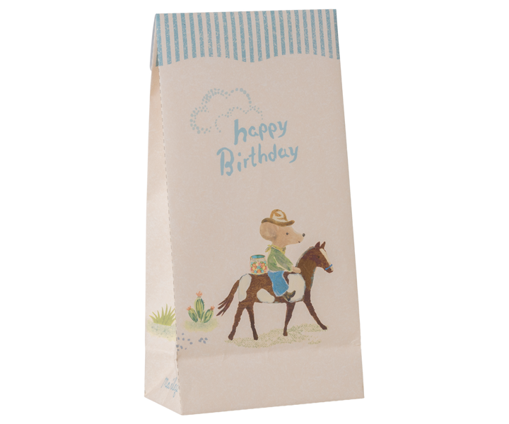 Maileg Goodie bag - Happy birthday - Cowboy (12 pcs)