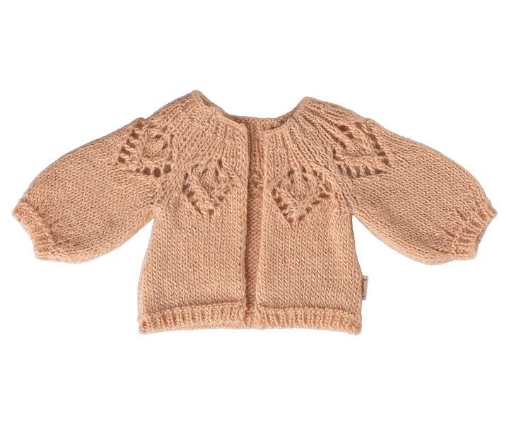 Maileg Knitted cardigan, Size 3 - Light rose