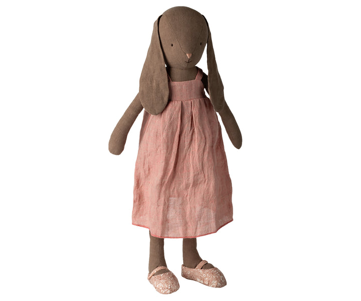 Maileg Bunny, Size 4 - Brown - Dress and shoes