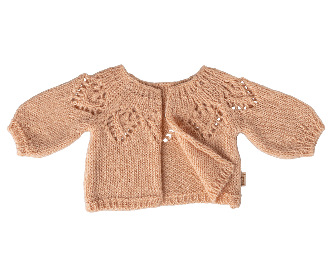 Maileg Knitted Cardigan, Size 4 - Light Rose