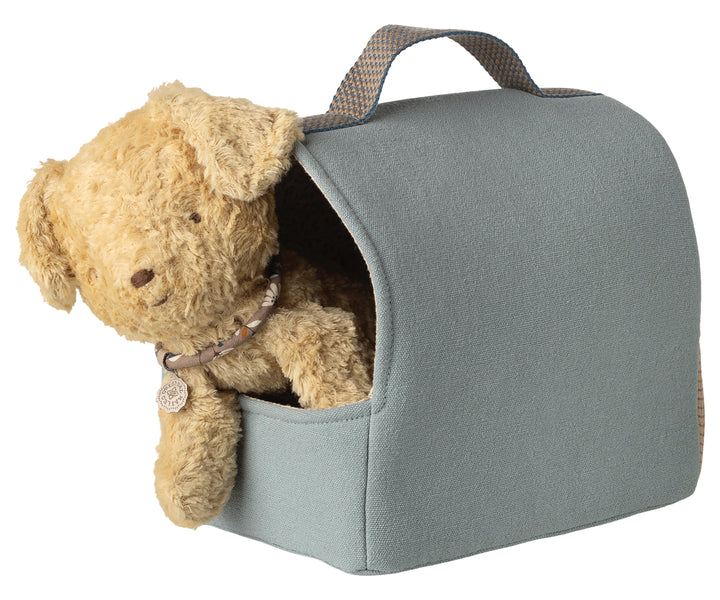 Maileg Pet carrier - Dusty blue
