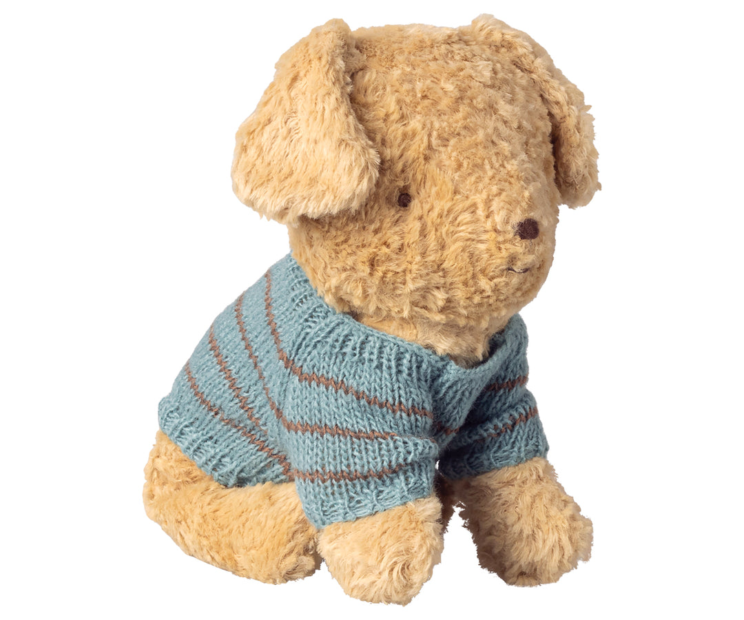 Maileg Puppy supply, Small, Knitted sweater - Dusty blue