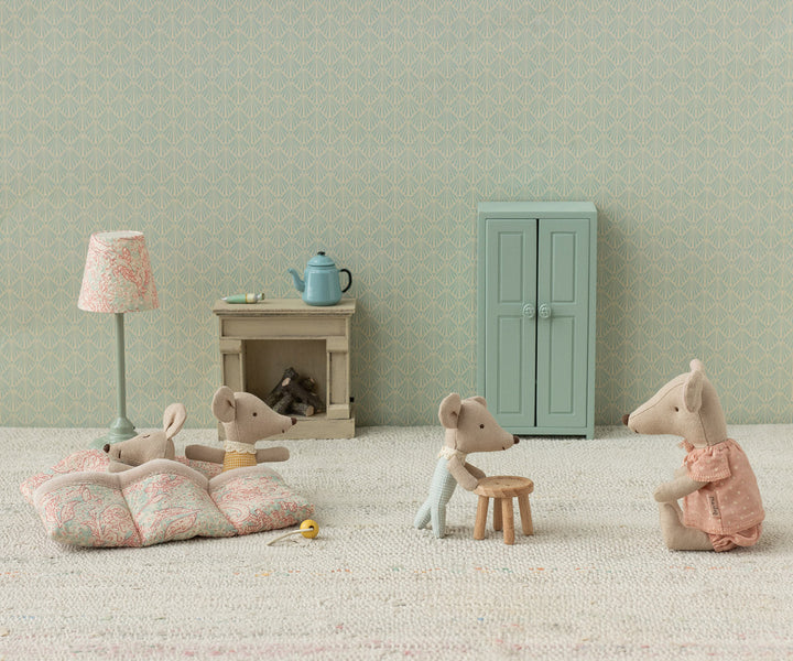 Maileg Triplets, Baby mice in matchbox - Checker