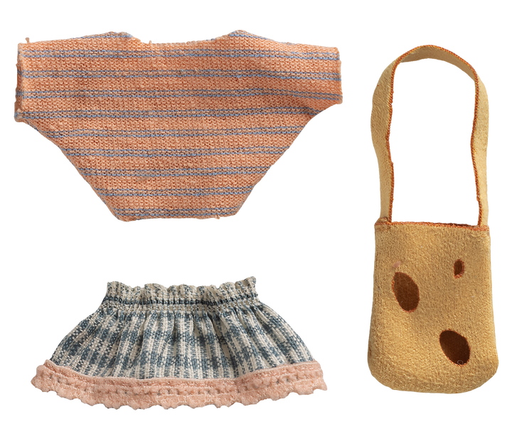 Maileg Clothes and bag, Little sister mouse
