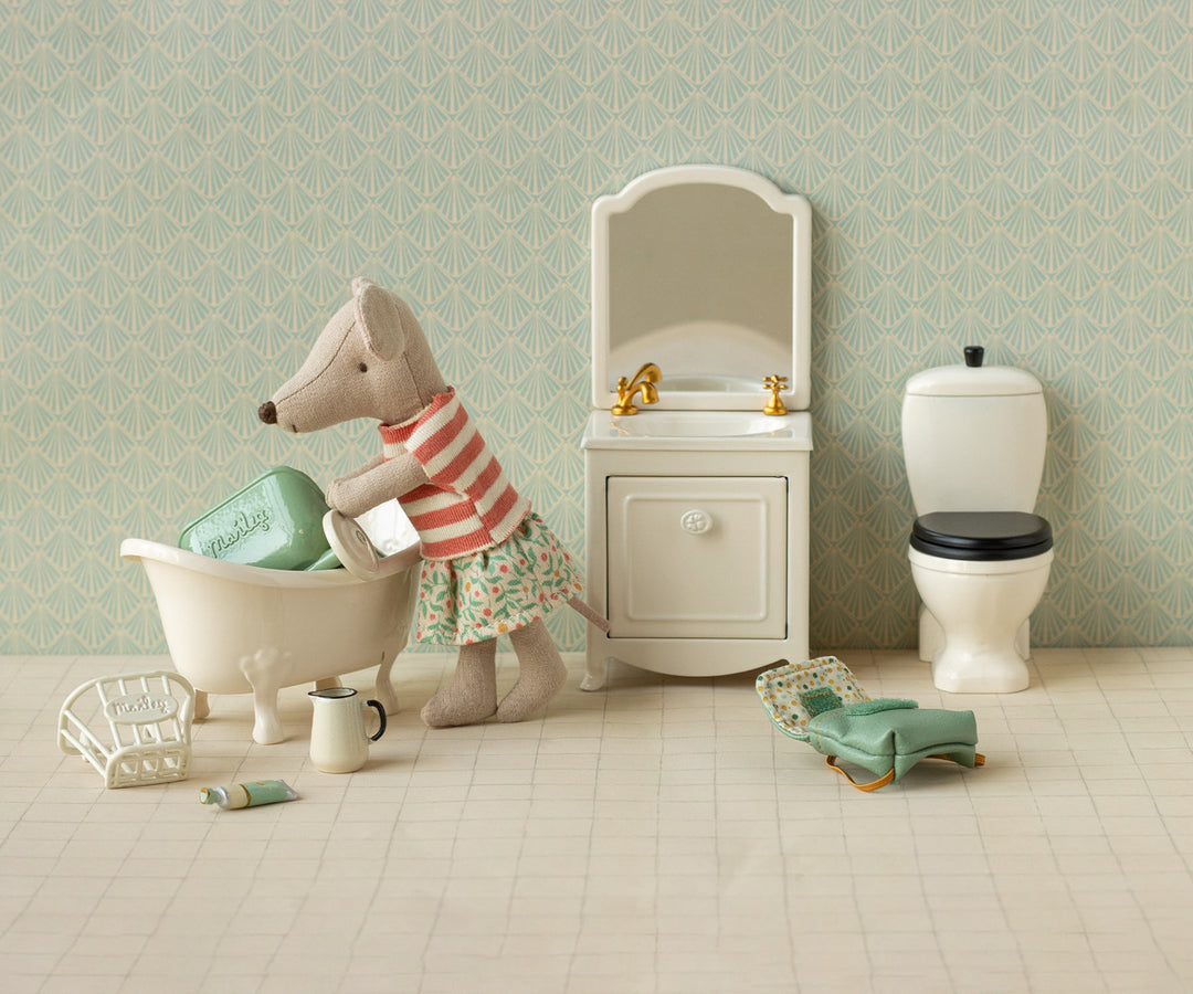 Maileg Clothes and bag, Big sister mouse - Green