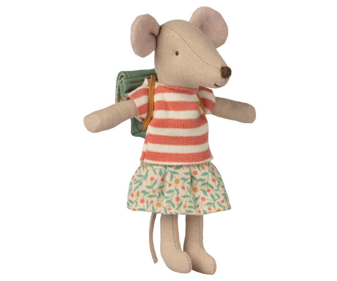 Maileg Clothes and bag, Big sister mouse - Green