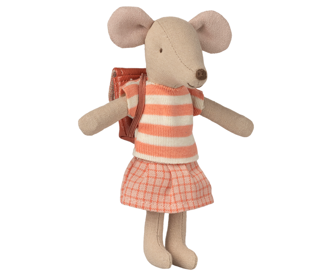 Maileg Clothes and bag, Big sister mouse - Coral
