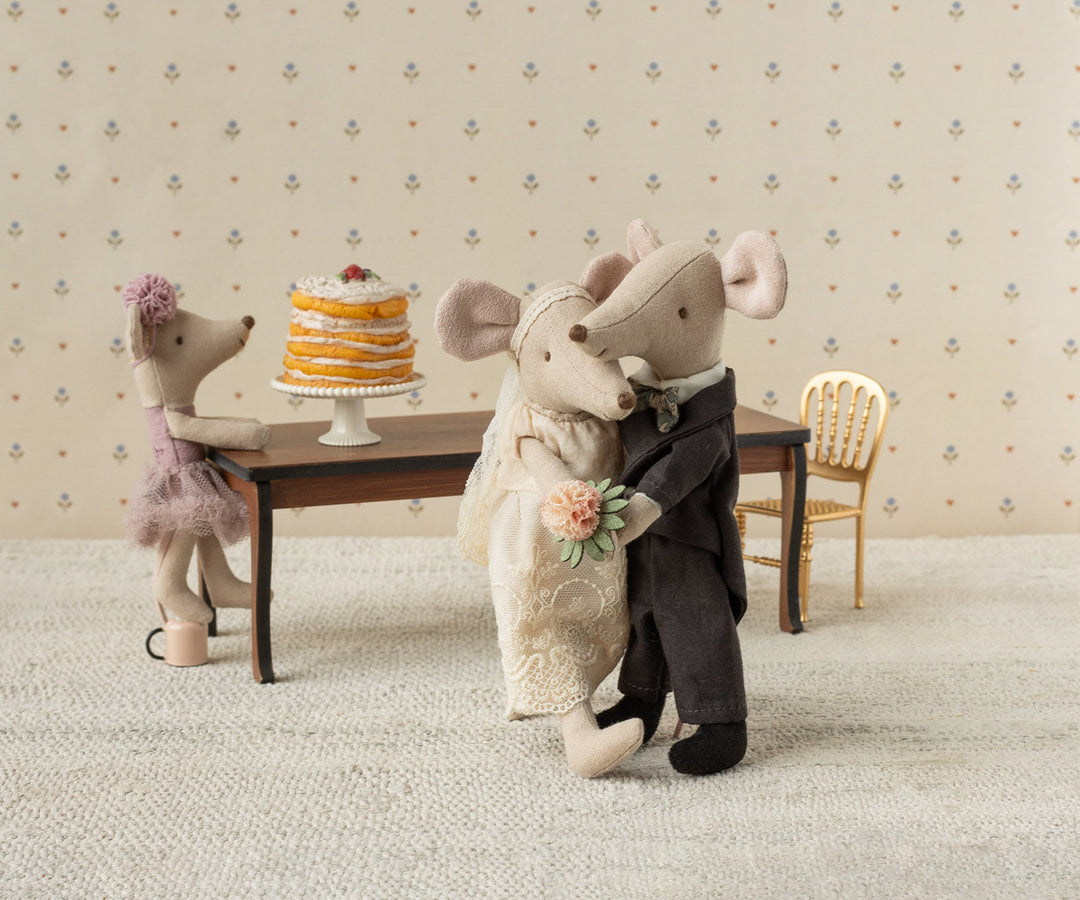 Maileg Wedding mice couple in box, Mum and dad