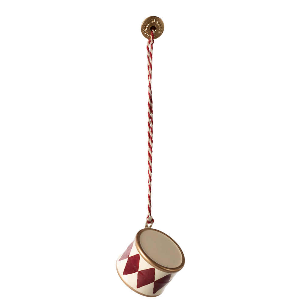 Maileg Metal Ornament, Small Drum - Red image 0