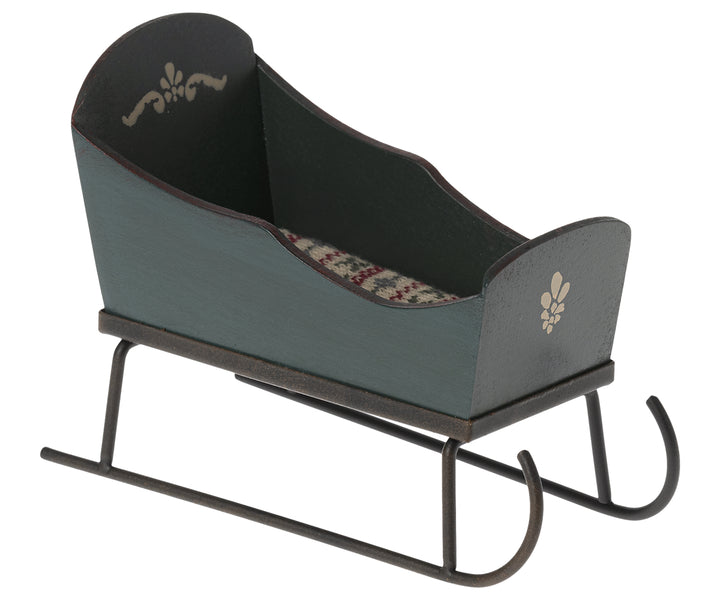 Maileg Sleigh, Mouse - Green image 0