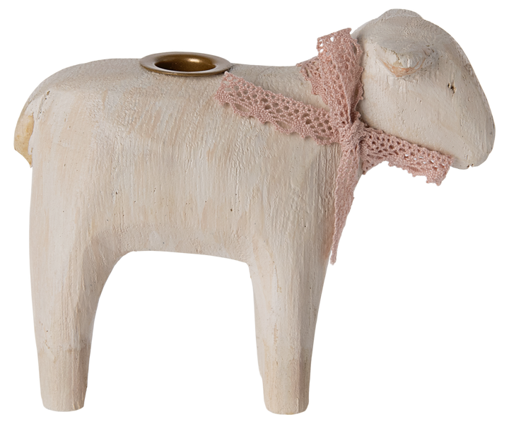Maileg Candle Holder, Lamb - Rose image 0