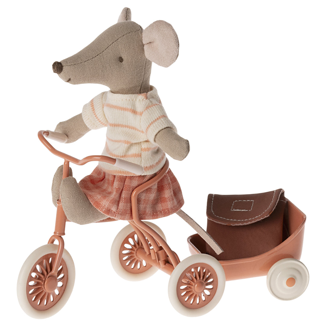 Maileg Tricycle Mouse, Big Sister - Coral image 1