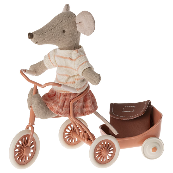 Maileg Tricycle Mouse, Big Sister - Coral image 1