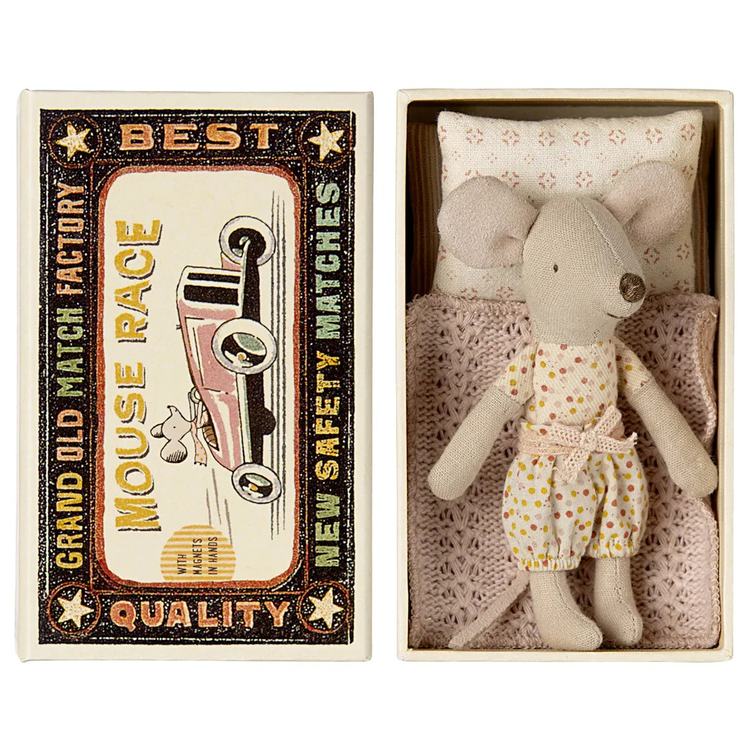 Maileg Little Sister Mouse in Matchbox image 0