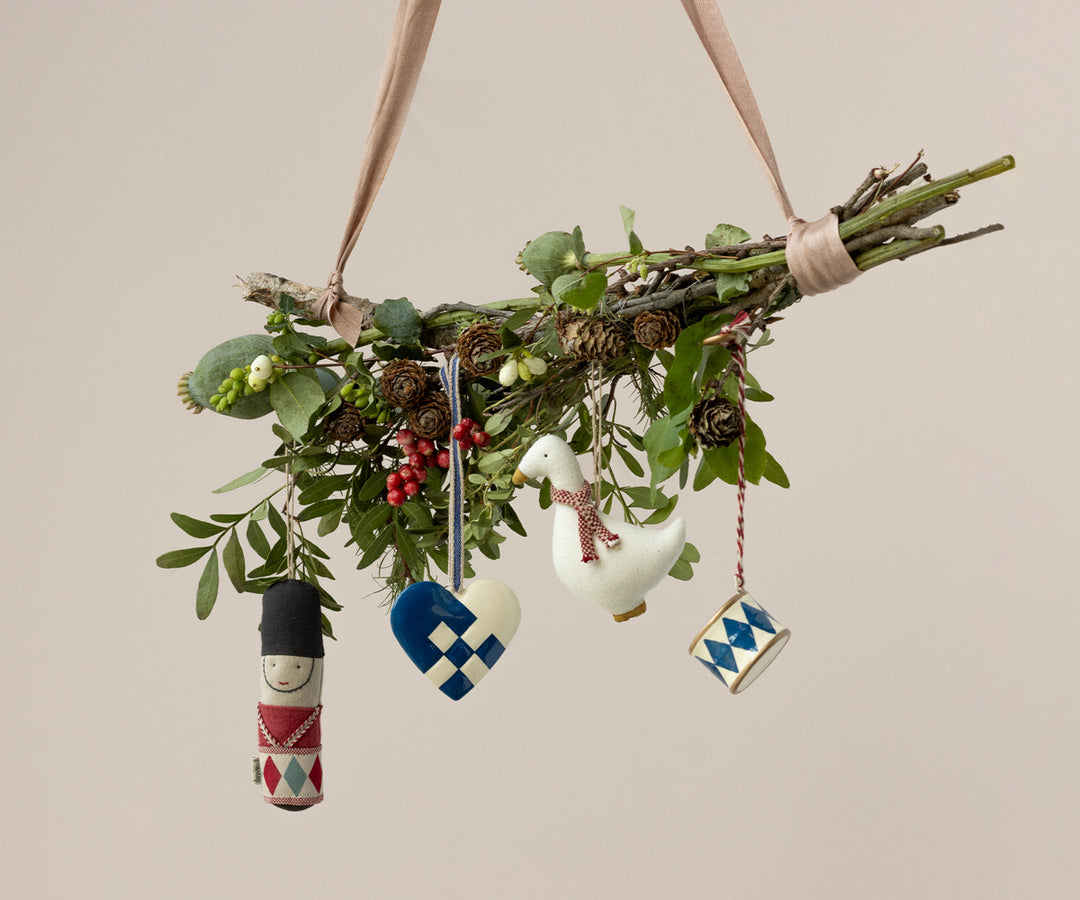 Maileg Metal Ornament, Small Drum - Dark Blue image 1