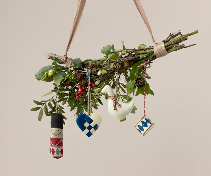 Maileg Metal Ornament, Small Drum - Dark Blue image 1