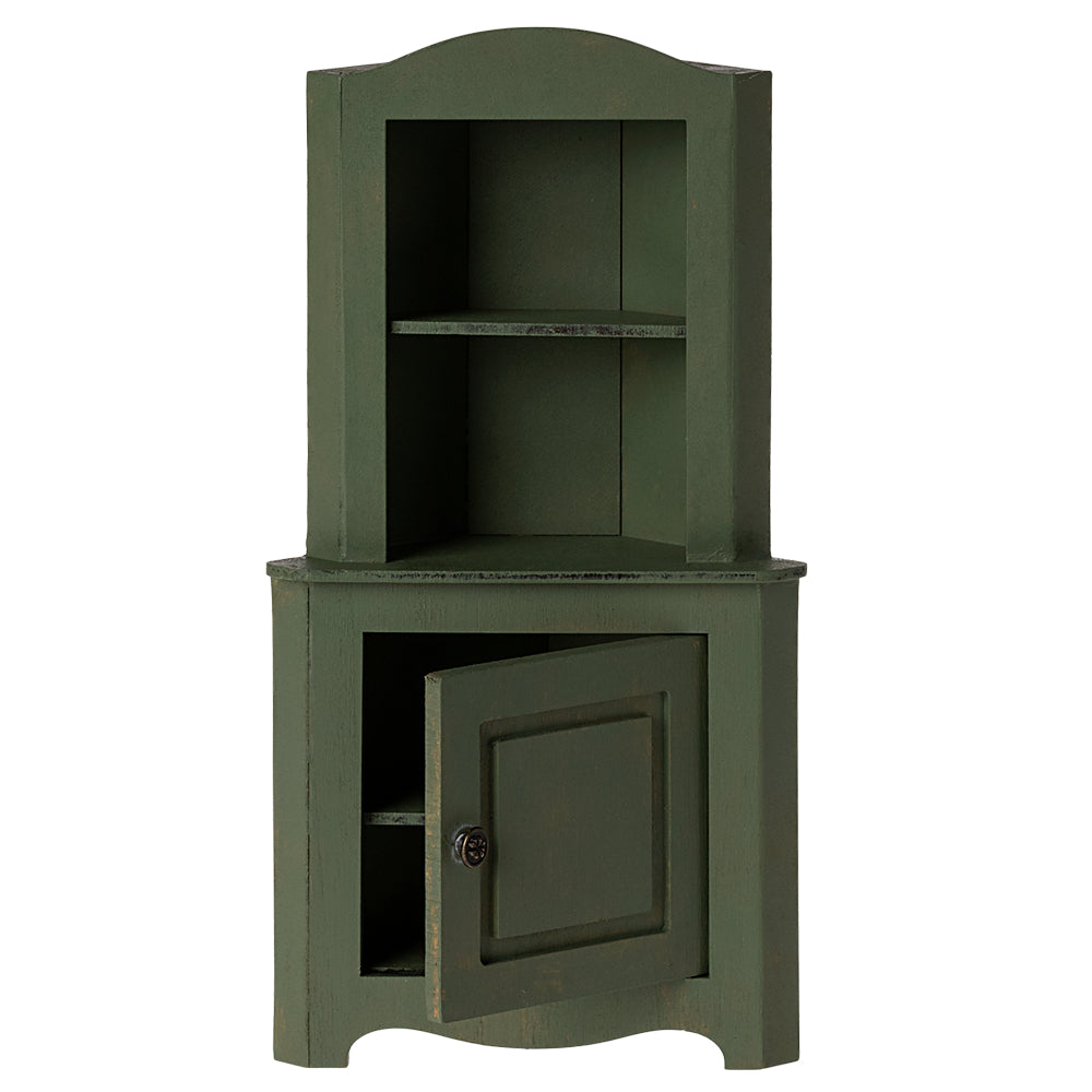 Maileg Corner Cabinet, Miniature - Dark Green image 0