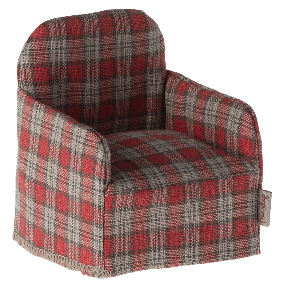 Maileg Chair, Mouse - Red Checker image 0