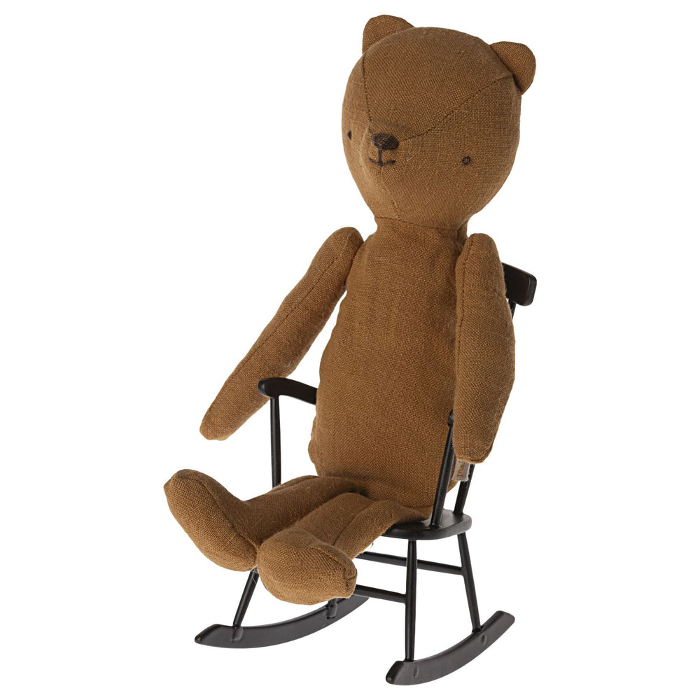 Maileg Rocking Chair, Miniature - Anthracite image 1