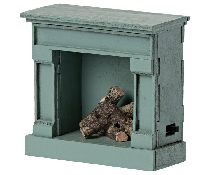 Maileg Fireplace, Mouse - Blue image 3