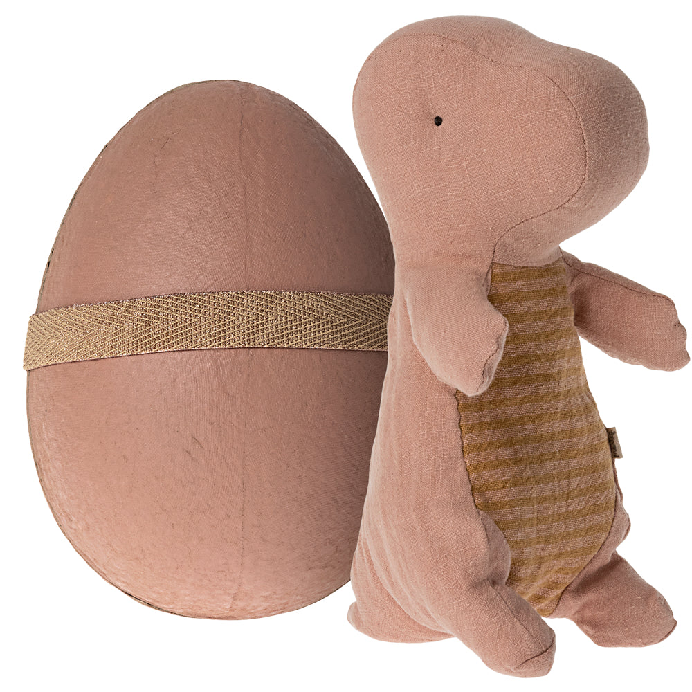 Maileg Gantosaurus in Egg, Small - Old Rose image 0